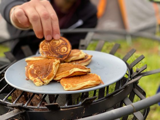 campfire pancakes yum