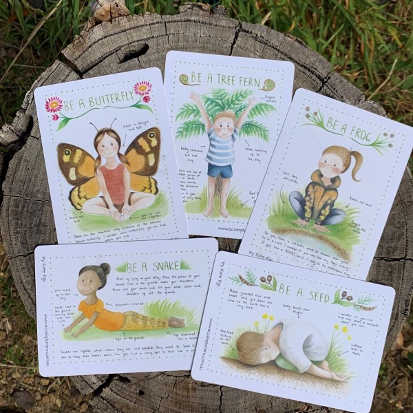 Nature yoga cards for kids