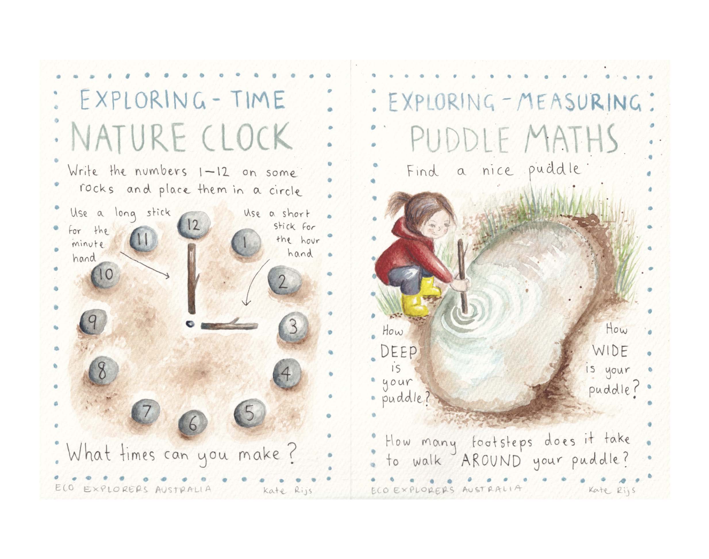 Maths in nature activity cards eco explorers